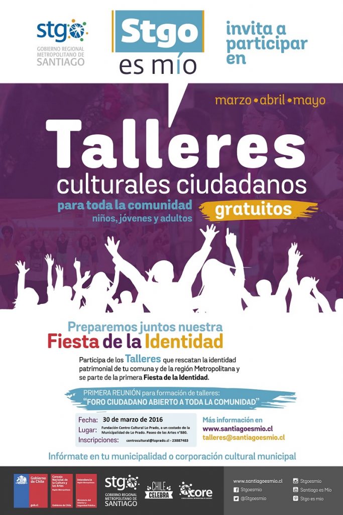 Afiche Talleres Santiago es Mio Final