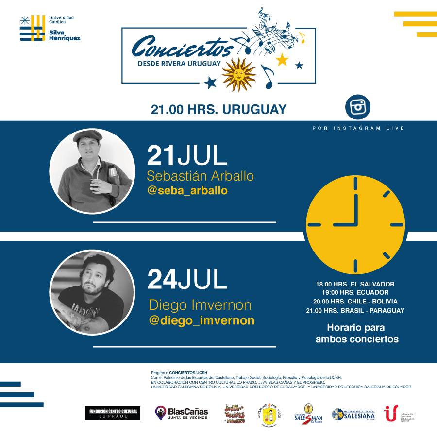 Conciertos desde Uruguay 21 y 24 julio